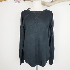 Sweet romeo black baseball style tunic sweater